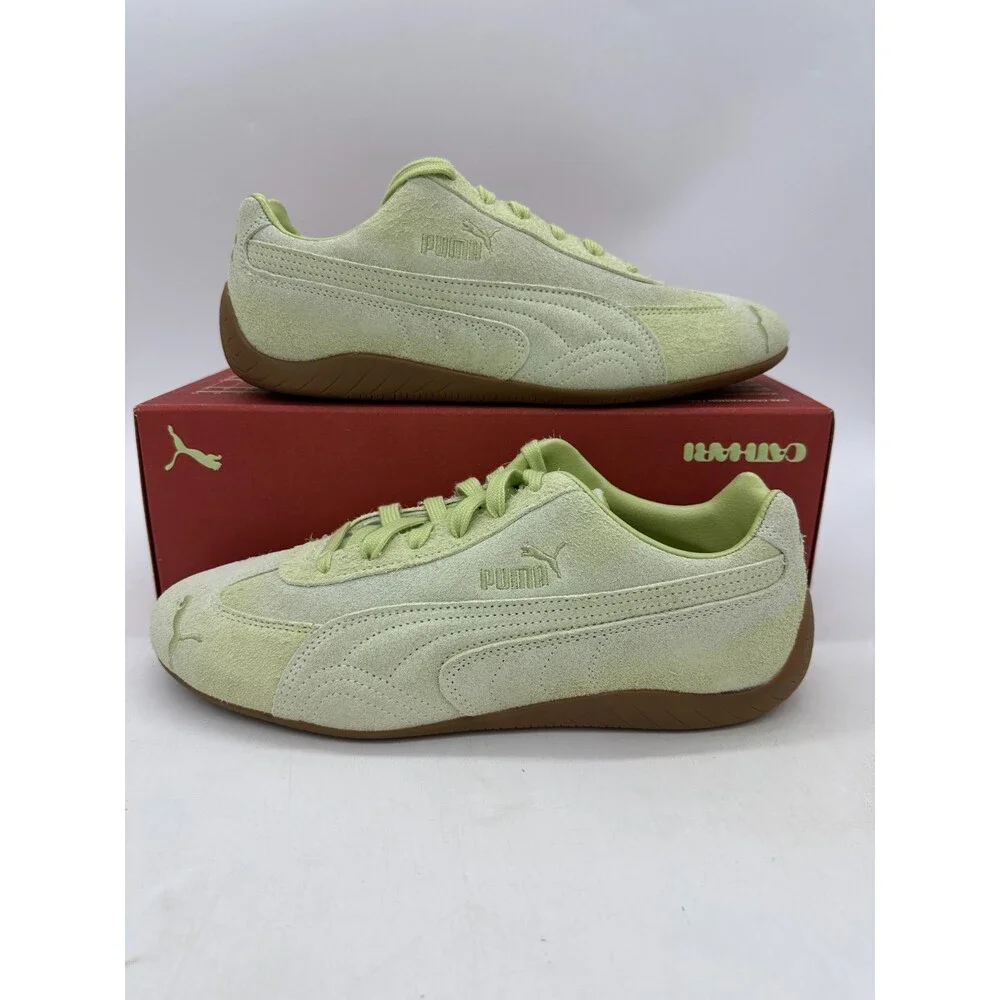 Puma Speedcat Cathari Men's Size 11.5 Green Gum Suede Athletic Shoes 406652 02
